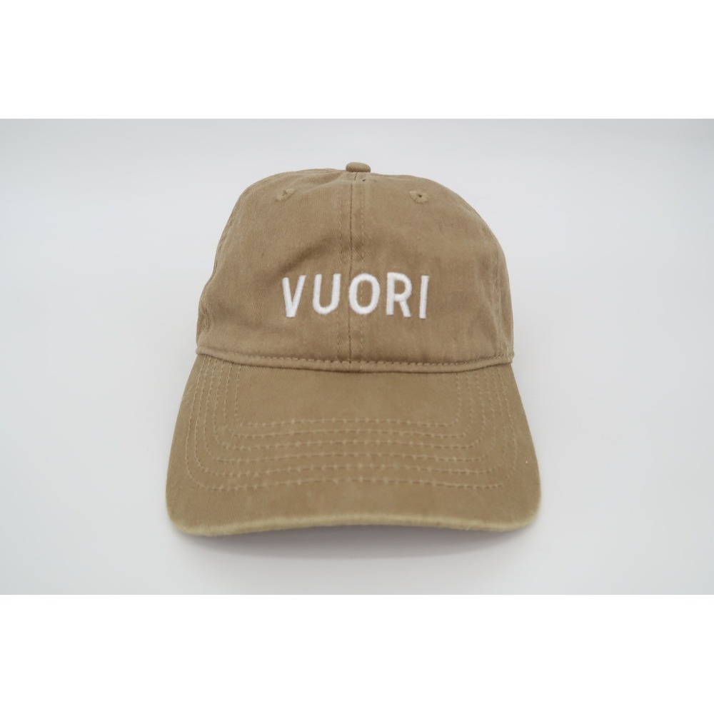 Vuori Dad Hat Mens One Size Tan Camel Cotton Twill Ball Cap Adjustable